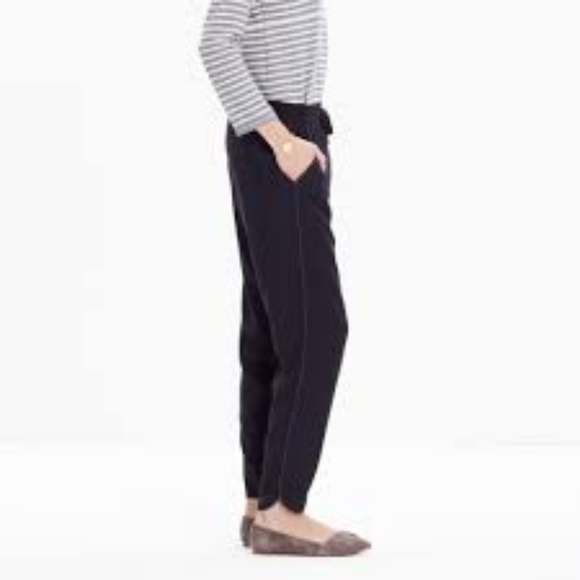 Madewell Pants - Madewell Drawstring Black Track Pant XS